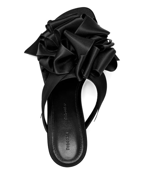 Proenza Schouler 60mm rose-embellishment heeled sandals - Black - zdjęcie produktu nr 1