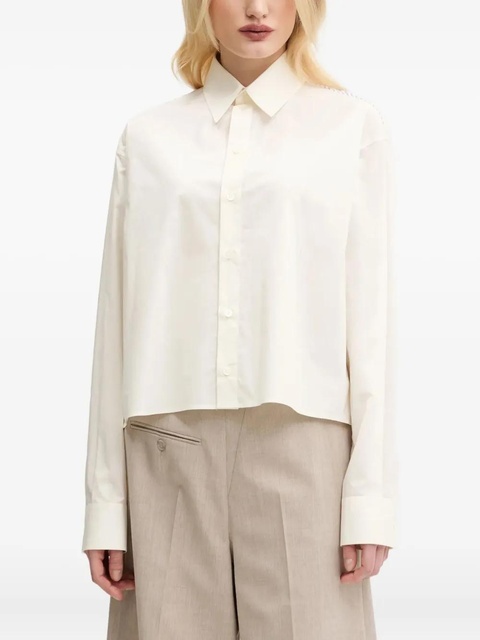 MM6 Maison Margiela striped-panel shirt - White - zdjęcie produktu nr 1