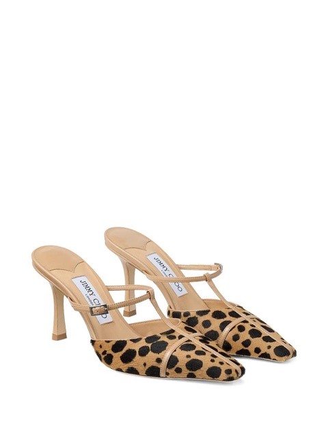 Jimmy Choo 85mm Gloria t-strap mule - Brown - zdjęcie produktu nr 2