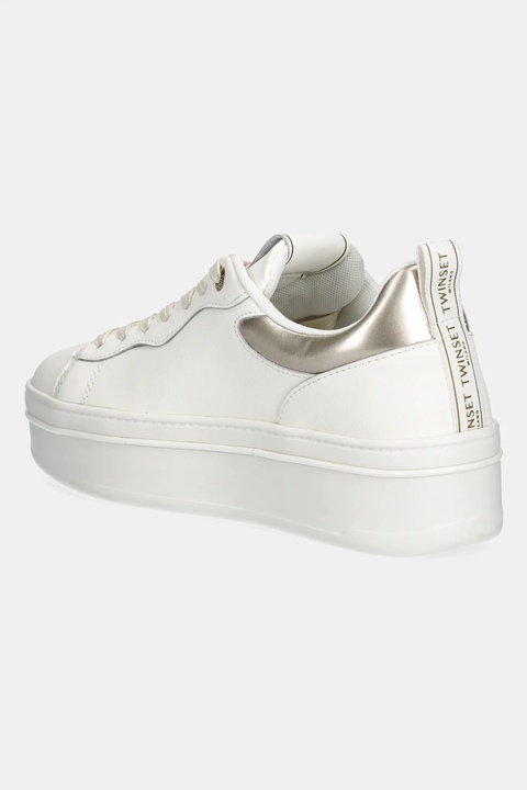 Twinset sneakersy skórzane damskie kolor biały 252TCP024 - zdjęcie produktu nr 2