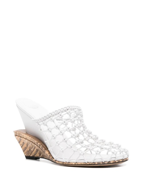 Jacquemus 100mm Les Doubles Tresses mules - White - zdjęcie produktu nr 2