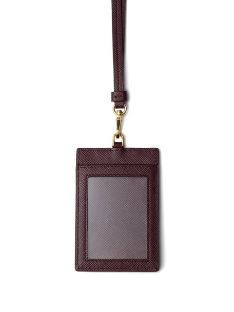 Prada Saffiano leather badge holder - Red - zdjęcie produktu nr 2