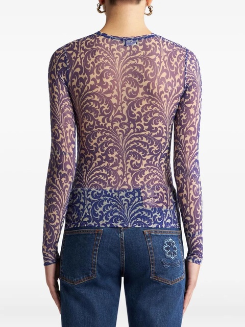 ETRO tulle t-shirt - Blue - zdjęcie produktu nr 2