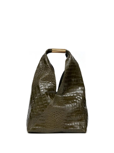 MM6 Maison Margiela crocodile-embossed shoulder bag - Green - zdjęcie produktu nr 1