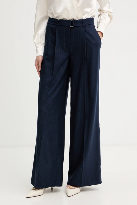 Guess spodnie ZANITA damskie kolor granatowy szerokie high waist W5BB13 W2422 - zdjęcie produktu nr 1