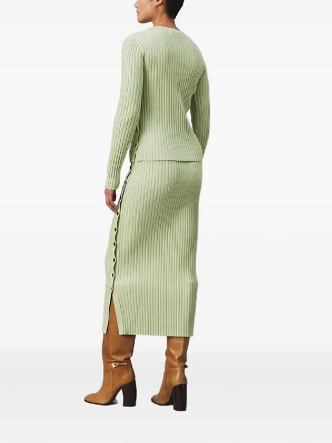 Tory Burch ribbed button sweater - Green - zdjęcie produktu nr 2