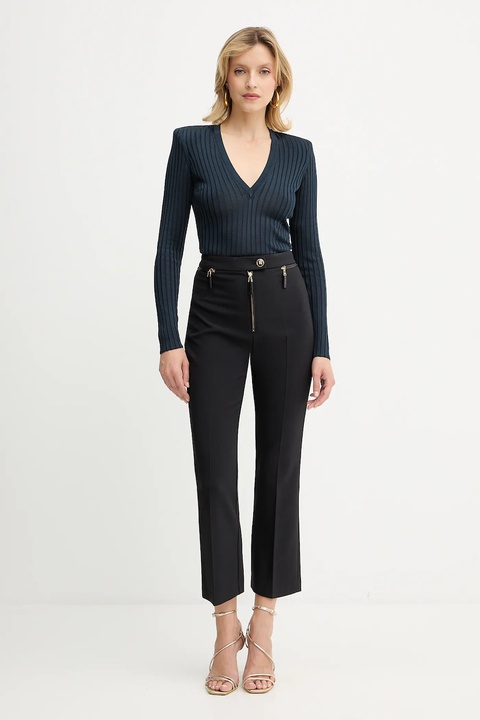 Elisabetta Franchi sweter damski kolor turkusowy lekki MK21S56E2 - zdjęcie produktu nr 2