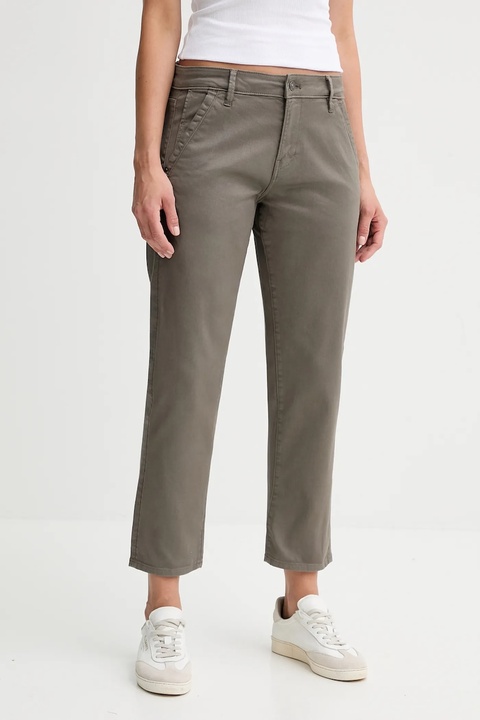 G-Star spodnie damskie kolor szary proste high waist D25257.C106 - zdjęcie produktu nr 1