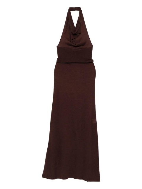 Aya Muse Reed halterneck maxi dress - Brown - zdjęcie produktu nr 1