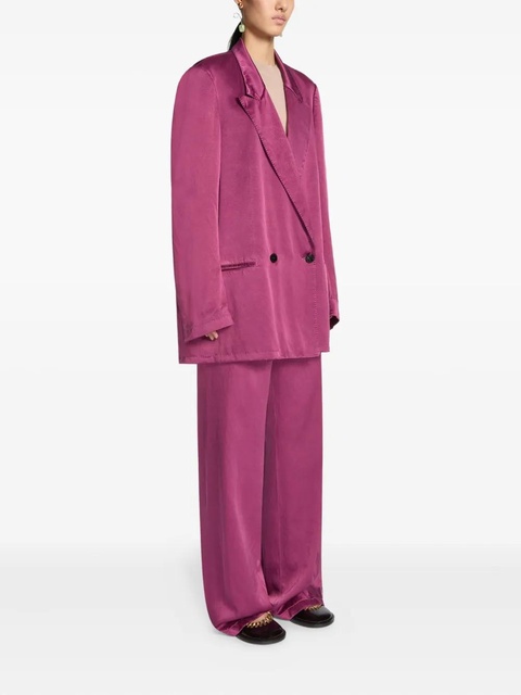 DRIES VAN NOTEN double-breasted satin blazer - Purple - zdjęcie produktu nr 2