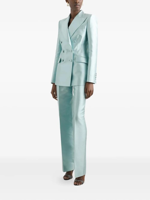 Dolce & Gabbana Shantung silk trousers - Blue - zdjęcie produktu nr 2