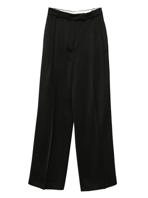 Róhe high-waist satin trousers - Black - zdjęcie produktu nr 1