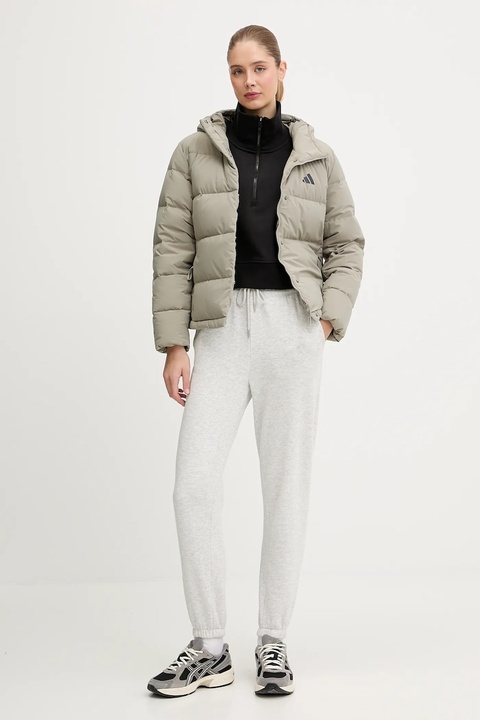 adidas kurtka puchowa Helionic kolor zielony zimowa JX3027 - zdjęcie produktu nr 2