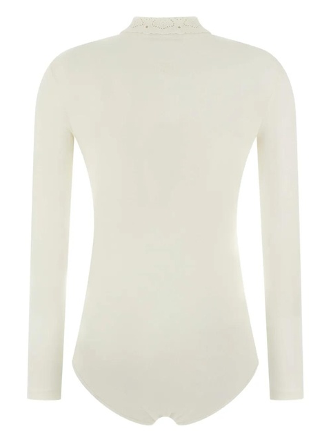 Magda Butrym collar-embroidered bodysuit - Neutrals - zdjęcie produktu nr 2