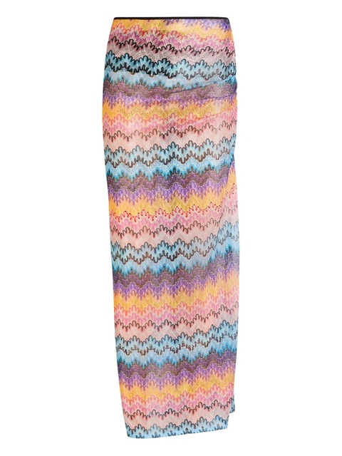 Missoni zig-zag pattern lace maxi skirt - Yellow - zdjęcie produktu nr 1