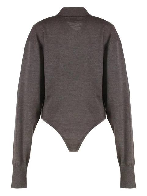 Jacquemus buttoned wool body - Brown - zdjęcie produktu nr 1