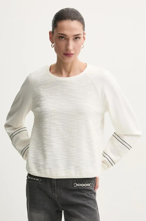 Liu Jo bluza damska kolor beżowy z aplikacją TA5291 J4894 - zdjęcie produktu nr 1