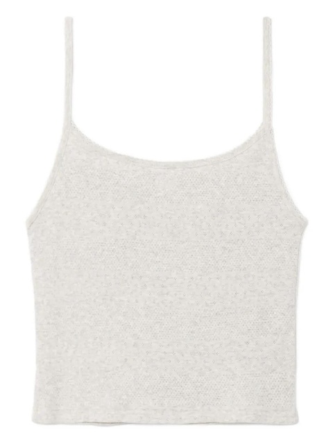 RE/DONE pointelle spaghetti-strap top - White - zdjęcie produktu nr 2