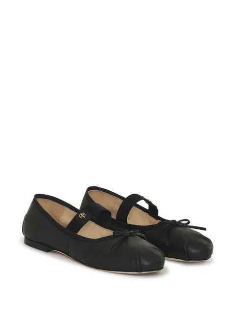 ANINE BING Jolie leather ballerina shoes - Black - zdjęcie produktu nr 2
