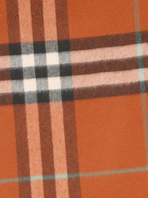 Burberry check cashmere scarf - Orange - zdjęcie produktu nr 1