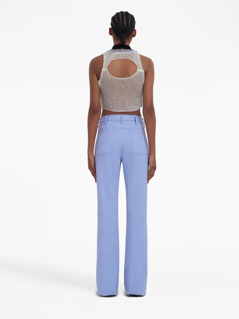 Marni pressed-crease straight-leg trousers - Blue - zdjęcie produktu nr 2