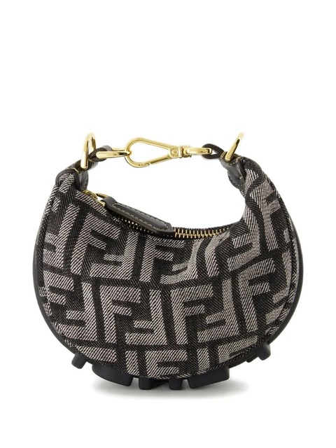 FENDI Fendigraphy monogram zipped mini bag - Black - zdjęcie produktu nr 1