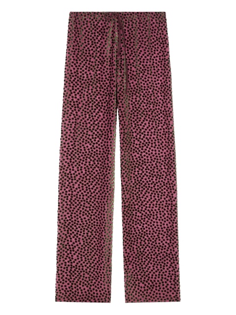 DRIES VAN NOTEN elasticated polka-dot trousers - Pink - zdjęcie produktu nr 1