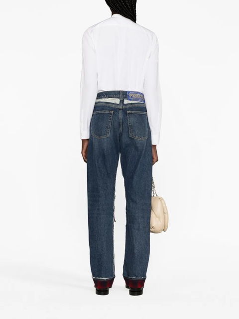 Maison Margiela ripped straight-leg jeans - Blue - zdjęcie produktu nr 2