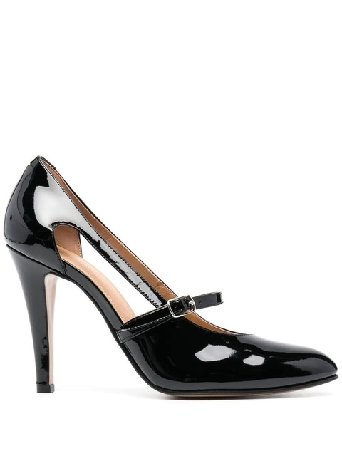 Maison Margiela 100mm patent-leather cut-out pumps - Black - zdjęcie produktu nr 1