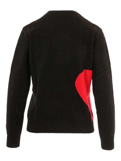 MC2 Saint Barth heart-motif crew-neck sweater - Black - zdjęcie produktu nr 1