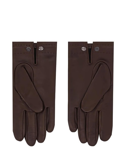 Longchamp leather gloves - Brown - zdjęcie produktu nr 2