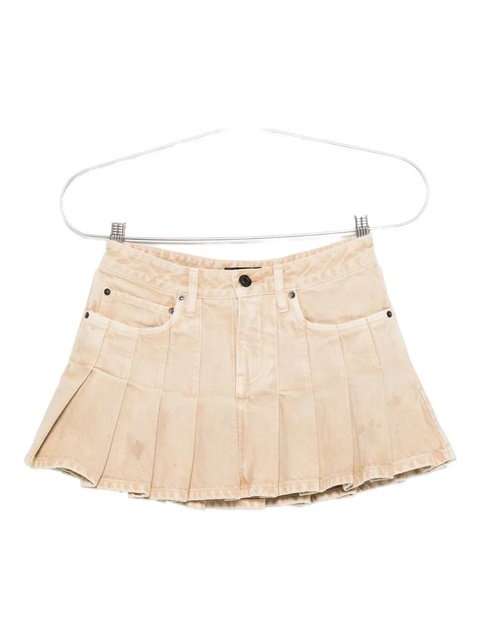 Balenciaga pleated denim mini skirt - Neutrals - zdjęcie produktu nr 2