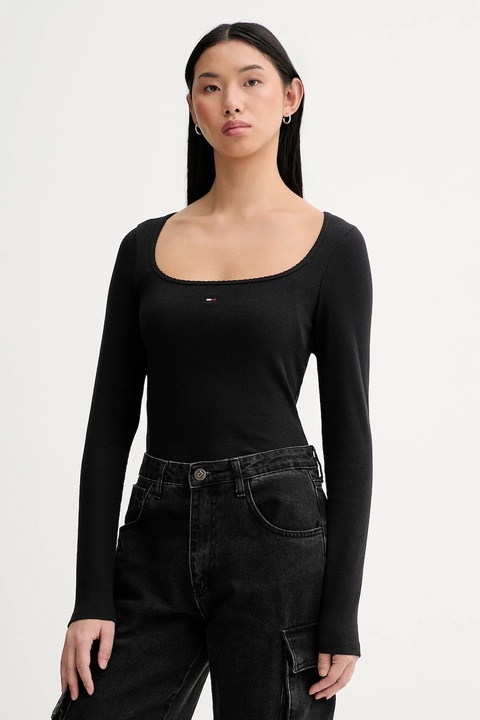 Tommy Jeans longsleeve kolor czarny DW0DW21836 - zdjęcie produktu nr 1
