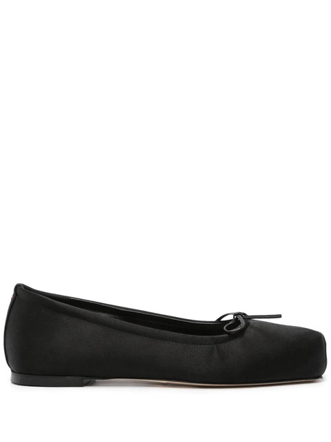 Aeyde Gabriella satin ballerina shoes - Black - zdjęcie produktu nr 1