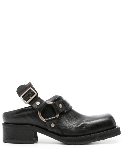 Acne Studios 40mm square-toe leather mules - Black - zdjęcie produktu nr 2