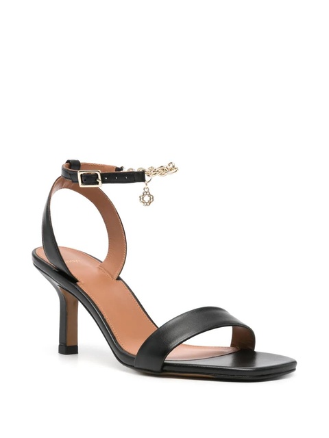 Maje 80mm chain-link leather sandals - Black - zdjęcie produktu nr 2