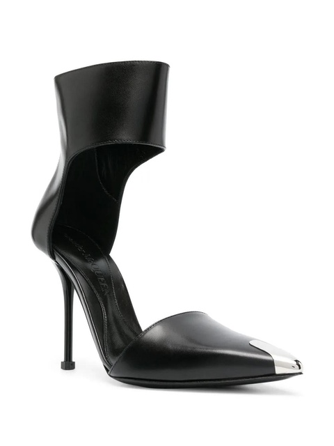 Alexander McQueen Harness Punk 105mm leather pumps - Black - zdjęcie produktu nr 2