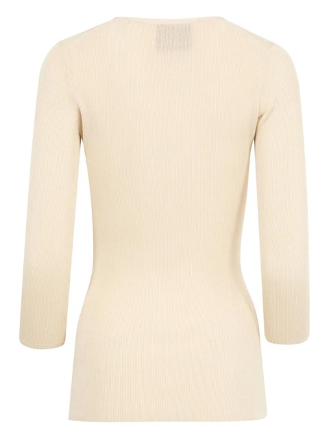 ISABEL MARANT ribbed V-neck top - Neutrals - zdjęcie produktu nr 1