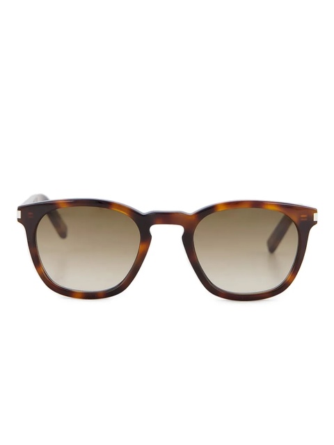 Saint Laurent tortoiseshell rectangle-frame sunglasses - Brown - zdjęcie produktu nr 1
