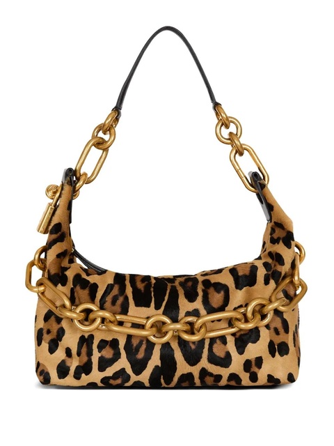 Balmain medium Sync leopard-prin shoulder bag - Brown - zdjęcie produktu nr 1