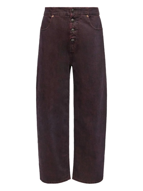 MM6 Maison Margiela high-waisted button-fly jeans - Purple - zdjęcie produktu nr 1