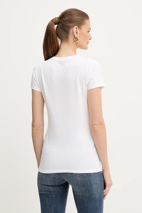 Armani Exchange t-shirt bawełniany damski kolor biały XW001008 AF17172 - zdjęcie produktu nr 2