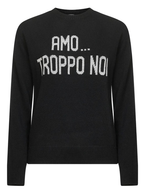 MC2 Saint Barth jacquard embroidery sweater - Black - zdjęcie produktu nr 1