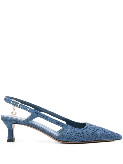 Maje 50mm crystal-embellished pumps - Blue - zdjęcie produktu nr 1