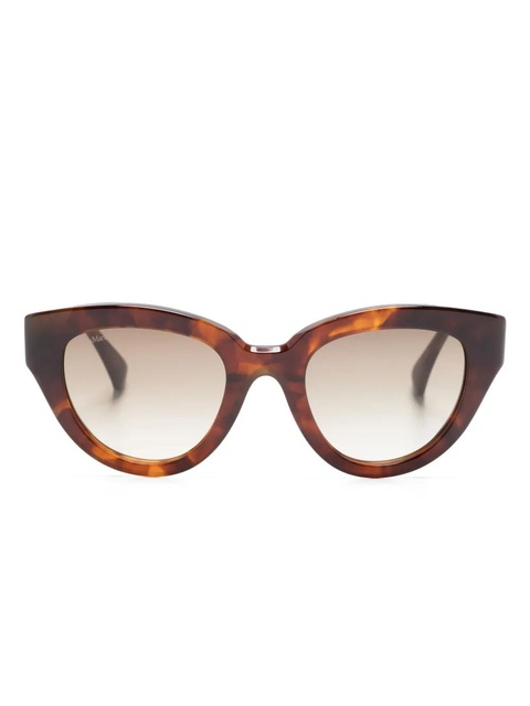 Max Mara Eyewear logo-print cat-eye frame sunglasses - Brown - zdjęcie produktu nr 2