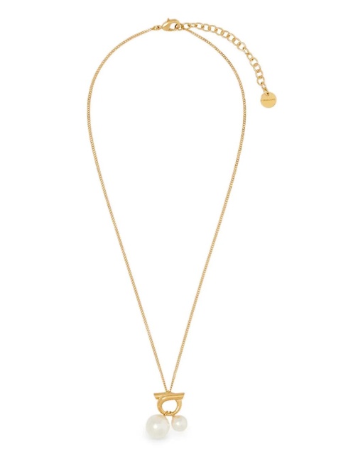 Ferragamo double pearl necklace - Gold - zdjęcie produktu nr 1