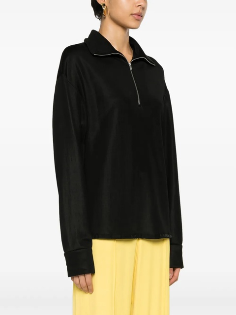 Jil Sander half-zipped sweatshirt - Black - zdjęcie produktu nr 2