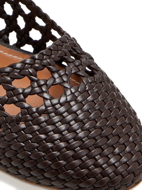 STAUD Nell Mary Jane buckled ballet flats - Brown - zdjęcie produktu nr 2