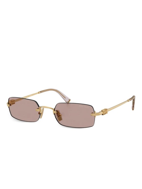 Miu Miu Eyewear rectangle-frame sunglasses - Gold - zdjęcie produktu nr 2