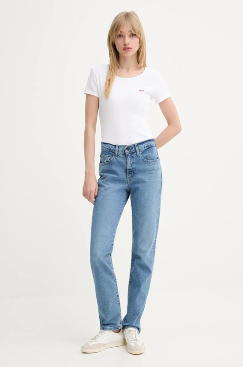 Levi's jeansy 724 HIGH RISE STRAIGHT damskie kolor niebieski 18883 - zdjęcie produktu nr 2